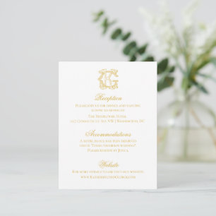 Invitation COULEURS ÉDITABLES GK Monogramme KG Monogramme Inv