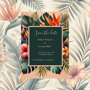 Invitation Couleurs Exotiques Hawaïennes Tropicales Enregistr