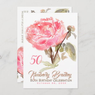 Invitation Couleurs originales Peony 50e anniversaire FCI