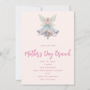 Invitation Couleurs pastel de la fée ange magique pour la fêt