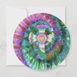 Invitation Couleurs roses croisées de teinture de type