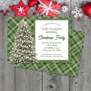 Invitation Country Christmas Tree Green Plated Christmas Part
