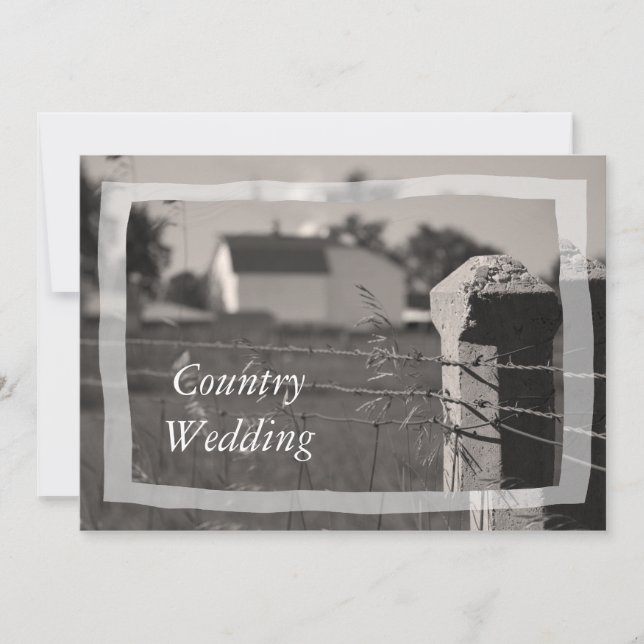 Invitation Country Farm Wedding Enregistrer la date Faire-par (Devant)