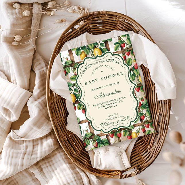 Invitation Country Fruit Garden Baby Shower (Créateur téléchargé)