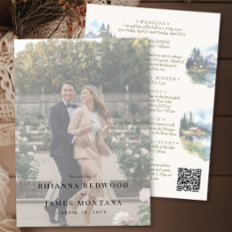 Invitation Country Lake Destination Détails du mariage et pho