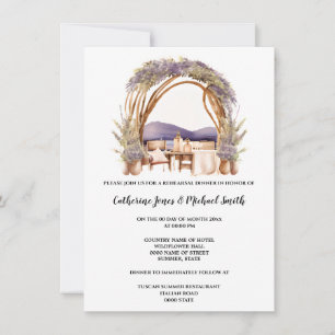 Invitation Country lavender mariage arche fine cuisine toscan