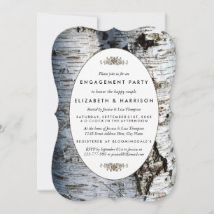 Invitation Country Rustic Birch Tree Fiançailles douche