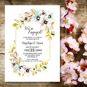 Invitation Country Spring Floral Engagement Party