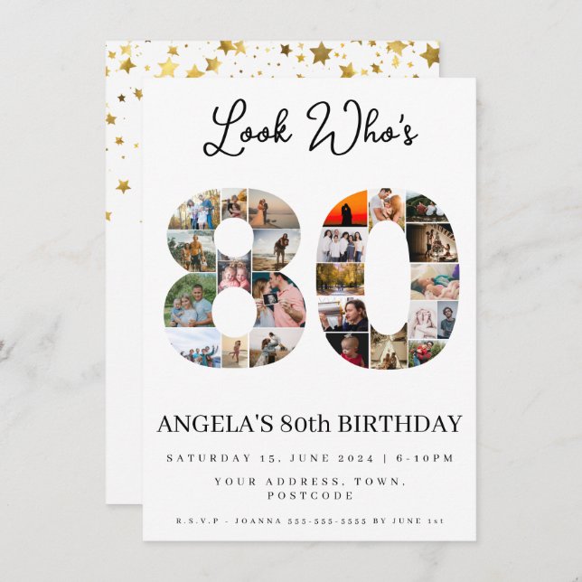 Invitation coup d'oeil qui est l'anniversaire des 80 ans du g (Devant / Derrière)