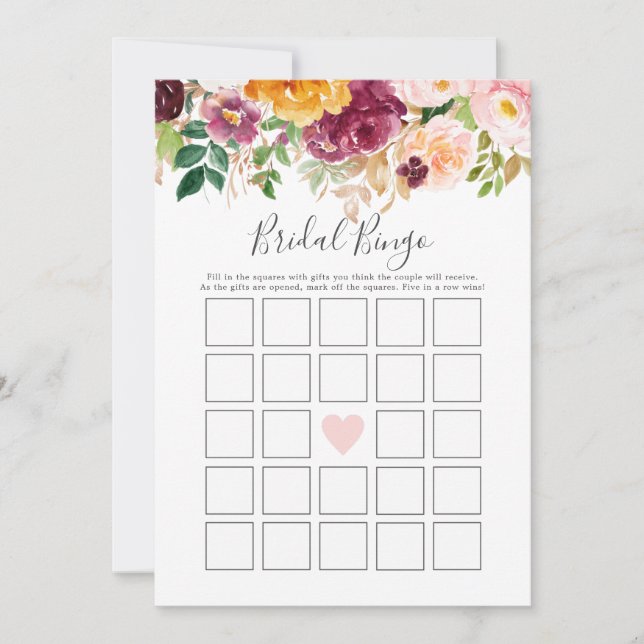 Invitation Coupe de bingo bingo d'automne (Devant)