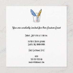 Invitation Coupe de crayon de stylo