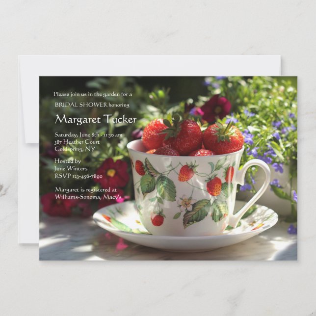 Invitation Coupe de Fraises (Devant)