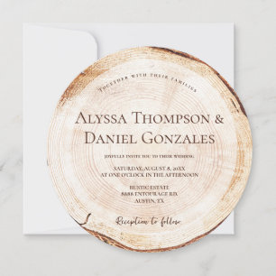 Invitation Coupe de grain de Mariage rustique sur mesure