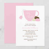 Coupe de Thé Rose et Baby shower de filles Macaron