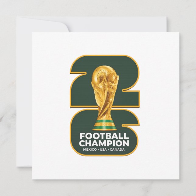 Invitation Coupe du Monde de Football 2026 (Devant)