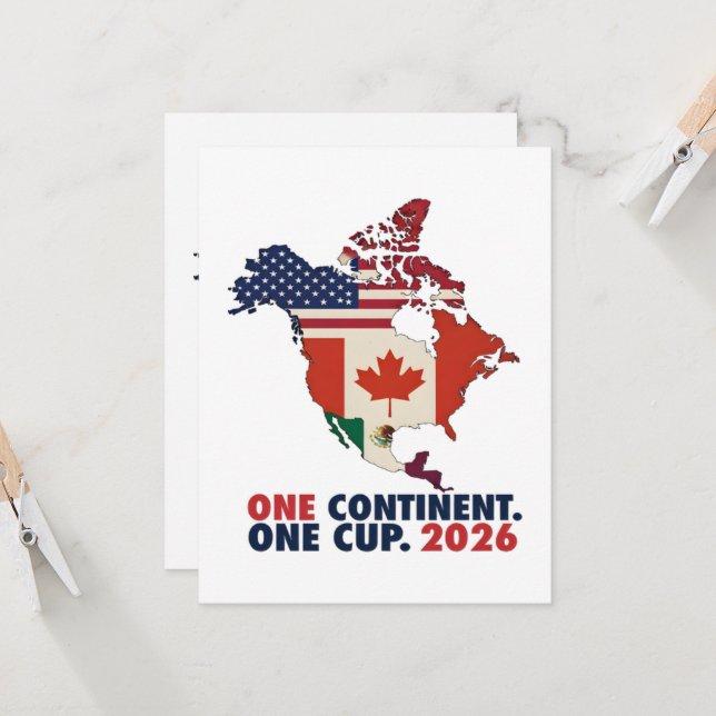 Invitation Coupe du Monde USA Canada Mexique (Devant/Arrière en situation)