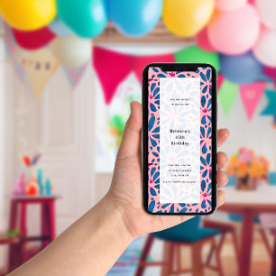 Invitation Coupe Florale rose Inspiré All Purpose Party