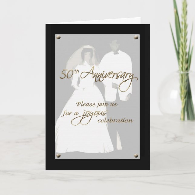 Invitation couple 50e anniversaire de mariage (Devant)