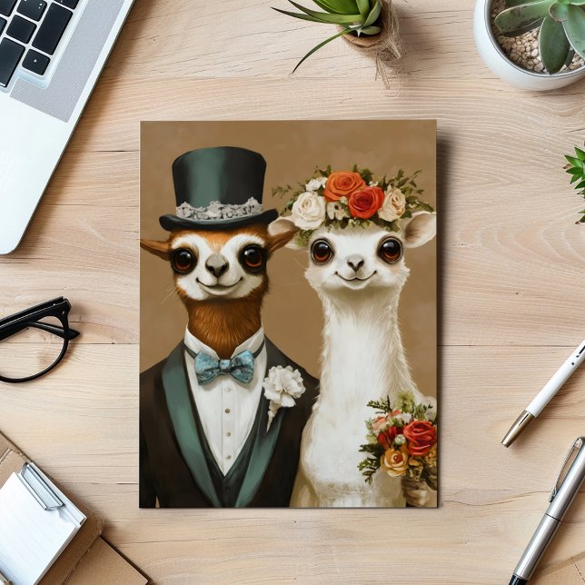 Invitation Couple animal mariage (Créateur téléchargé)