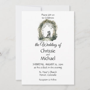 Invitation Couple aquarelle Se marier Mariage