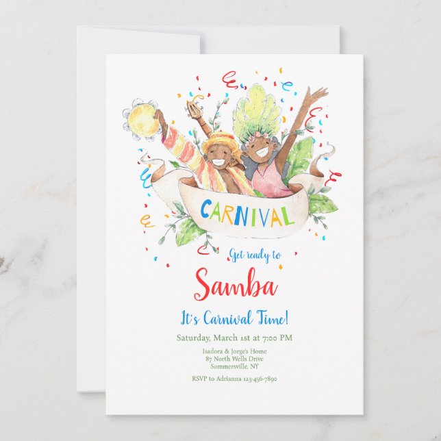 Invitation Couple Carnaval (Devant)