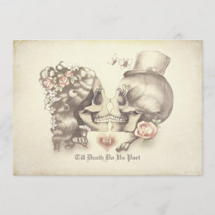 Invitation Couple de crâne Jour de la douche Couples Mortes