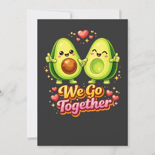 Invitation Couple de jolis avocats « Nous allons ensemble » – (Devant)