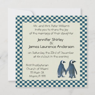 Invitation Couple de pingouin