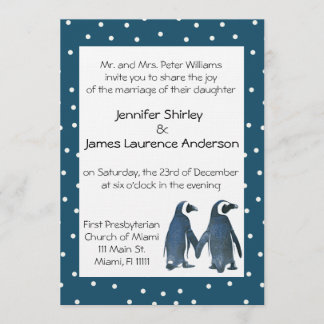 Invitation Couple de pingouin