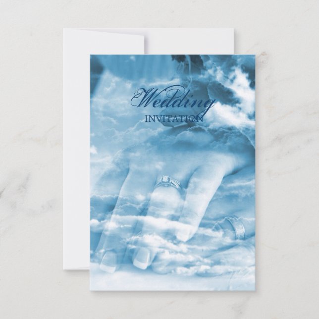 Invitation couple élégant mains mariage vintage (Devant)