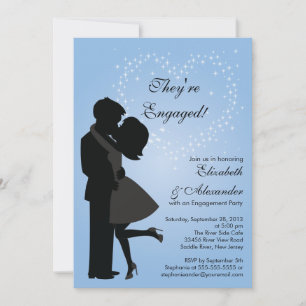 Invitation Couple joli en baiser amoureux