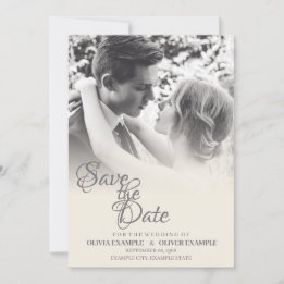 Invitation Couple Mariage baiser en monochrome