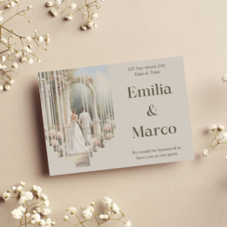 Invitation Couple mariage Dans Le Jardin
