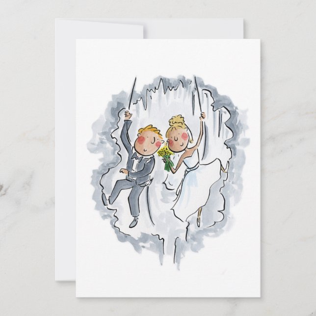 Invitation Couple mariage dans une grotte (Devant)