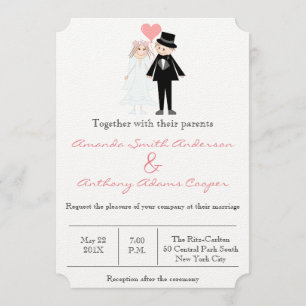 Invitation Couple mariage mignon et drôle
