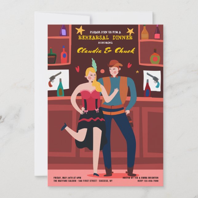 Invitation Couple Saloon (Devant)