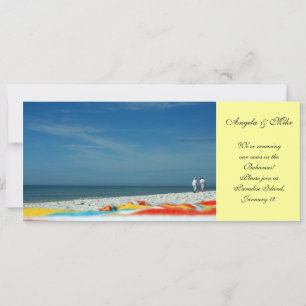 Invitation Couple sur la plage de sable