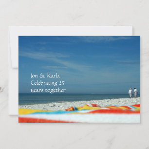 Invitation Couple sur la plage de sable