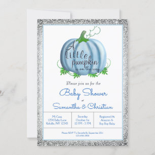 Invitation Couples Baby shower Garçon Petit Citrouille Automn