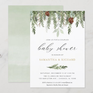 Invitation Couples d'hiver baby shower neutre