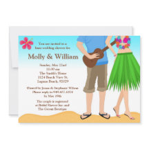 Couples d'invitation de wedding shower de Luau