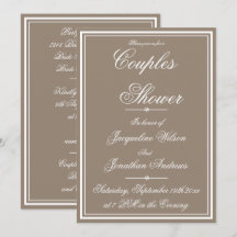 Couples Douche simple élégant RSVP Garden Party