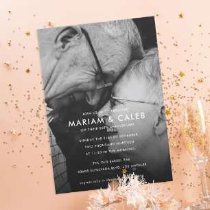 Invitation Couples Mariage Anniversaire Célébration Photo