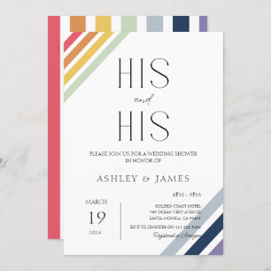 Invitation Couples Mariages gays modernes douche son et son L