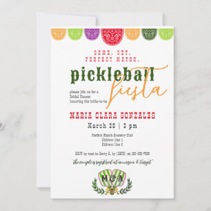 Invitation Couples nuptiaux de Fiesta Pickleball mexicain Dou