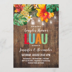 Invitation Couples Shower Luau