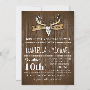 Invitation Couples Wedding shower La chasse est sur Mariage