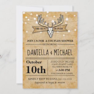 Invitation Couples Wedding shower La chasse est sur Mariage