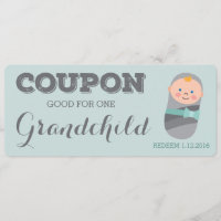 Coupon pour petit-enfant bleu bébé garçon fille