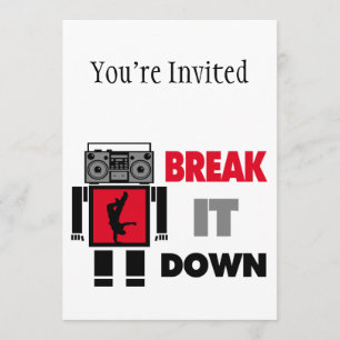 Invitation Coupure de robot de Boombox de garçon de B il vers